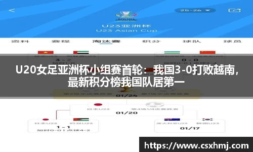 U20女足亚洲杯小组赛首轮：我国3-0打败越南，最新积分榜我国队居第一